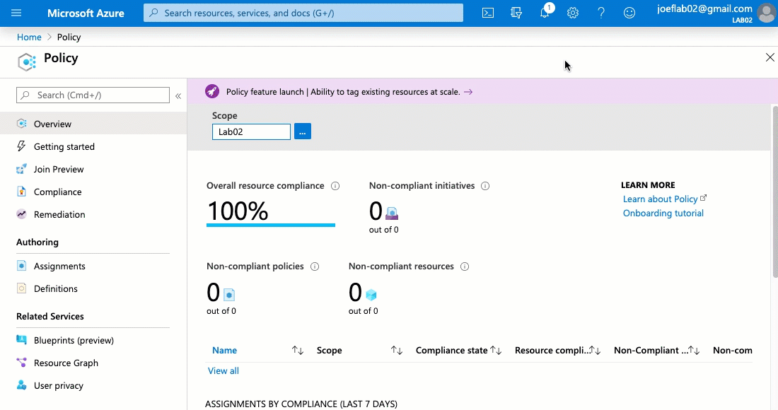 Creating new assignment